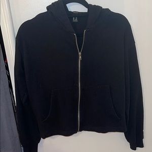 Black zip up hoodie